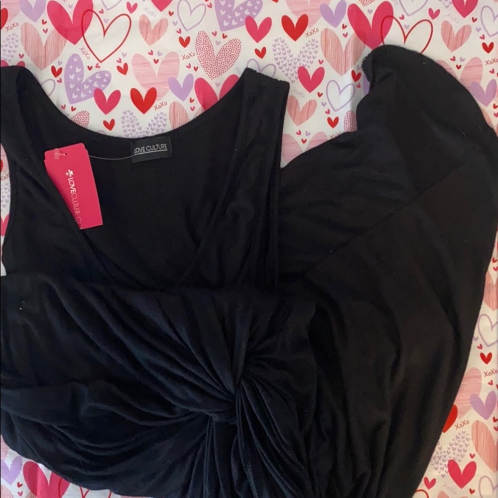 NWT Love Culture black high lo drew Size SM